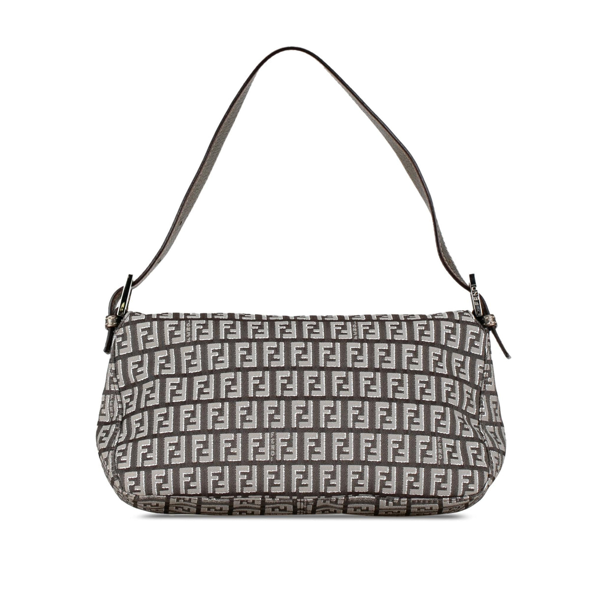Fendi Zucchino Canvas Double Flap Shoulder Bag (SHG-C7qWAj) Rovelle Bags