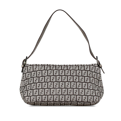 Fendi Zucchino Canvas Double Flap Shoulder Bag (SHG-C7qWAj) Rovelle Bags