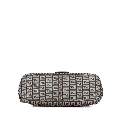 Fendi Zucchino Canvas Double Flap Shoulder Bag (SHG-C7qWAj) Rovelle Bags