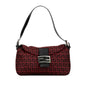 Fendi Zucchino Canvas Double Flap Shoulder Bag (SHG-nYl1sf) Rovelle Bags