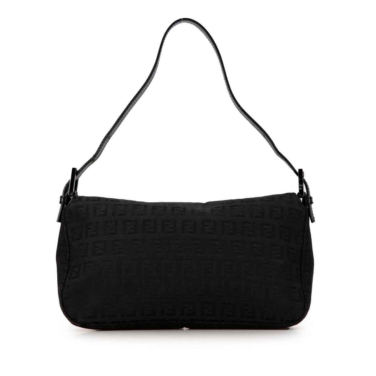 Fendi Zucchino Canvas Double Flap Shoulder Bag (SHG-CGy5Y0) Rovelle Bags