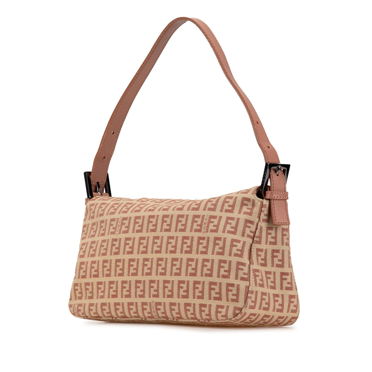Fendi Zucchino Canvas Double Flap Shoulder Bag (SHG-LWyCwh) Rovelle Bags