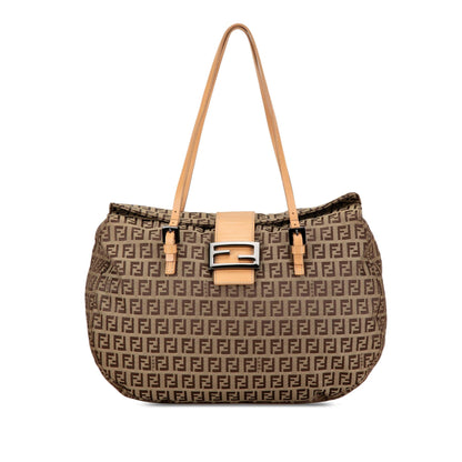 Fendi Zucchino Canvas Double Flap Tote Rovelle Bags