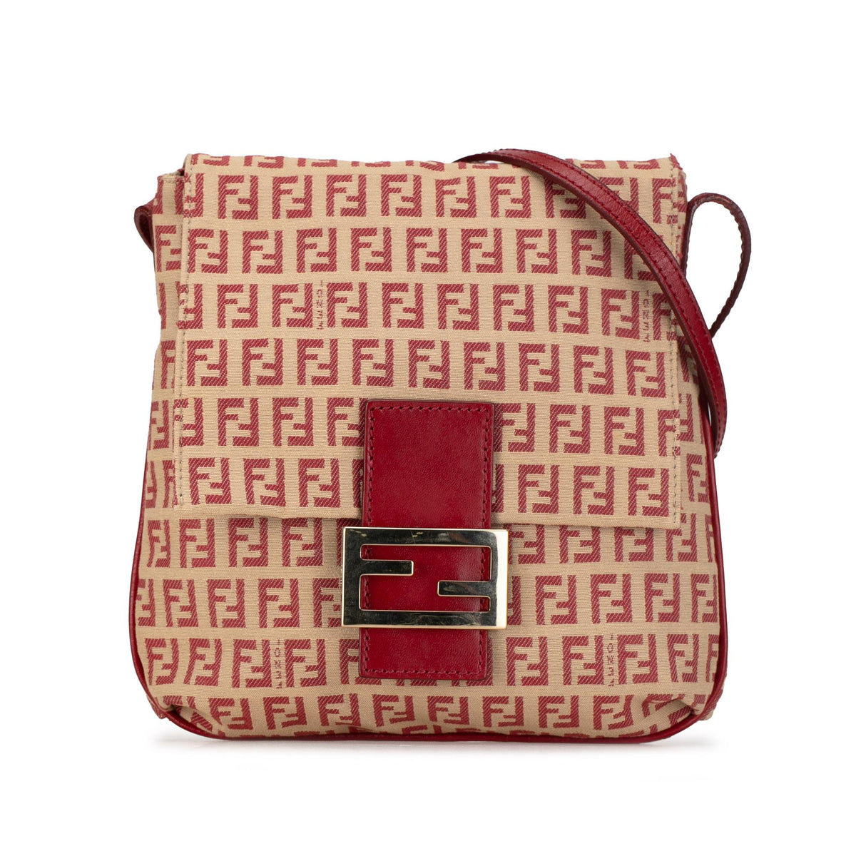 Fendi Zucchino Canvas Flap Crossbody (SHG-KlWpqN) Rovelle Bags