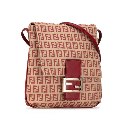 Fendi Zucchino Canvas Flap Crossbody Rovelle Bags