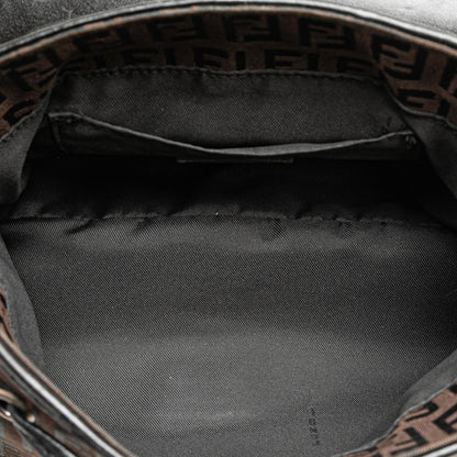 Fendi Zucchino Canvas Flap Shoulder Bag (SHG-lKn300) Rovelle Bags