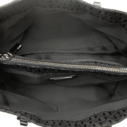 Fendi Zucchino Canvas Double Flap Shoulder Bag Rovelle Bags