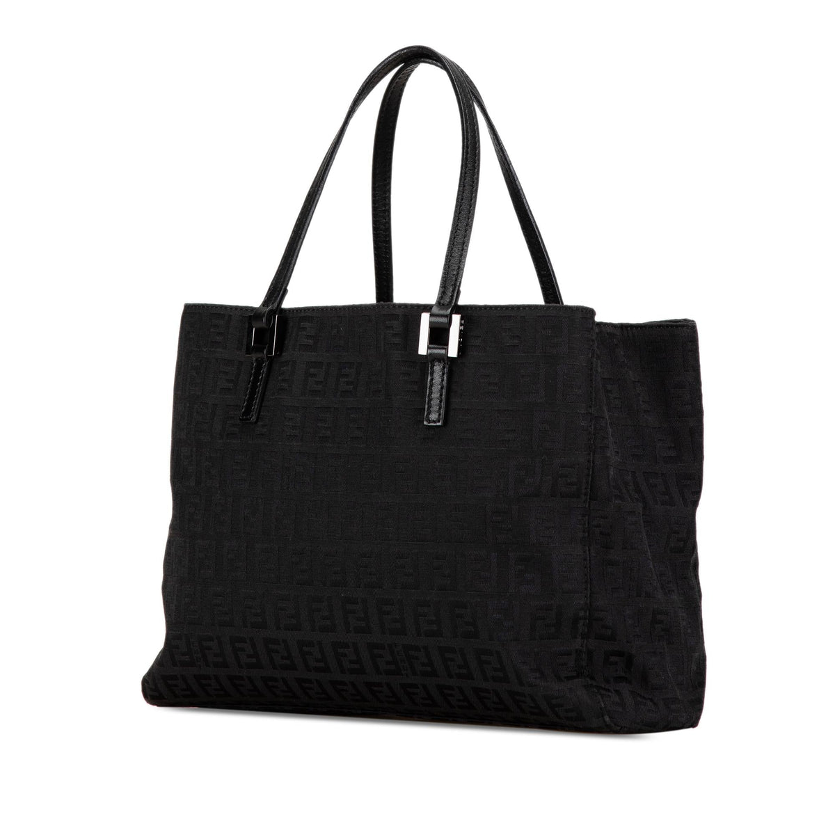 Fendi Zucchino Canvas Double Flap Shoulder Bag Rovelle Bags