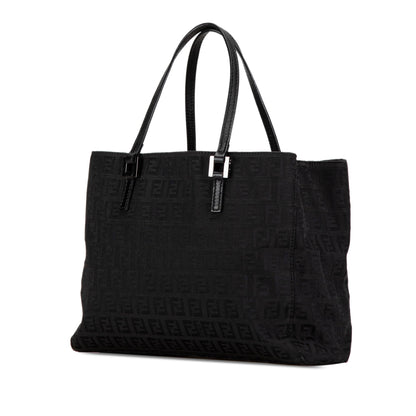 Fendi Zucchino Canvas Double Flap Shoulder Bag Rovelle Bags