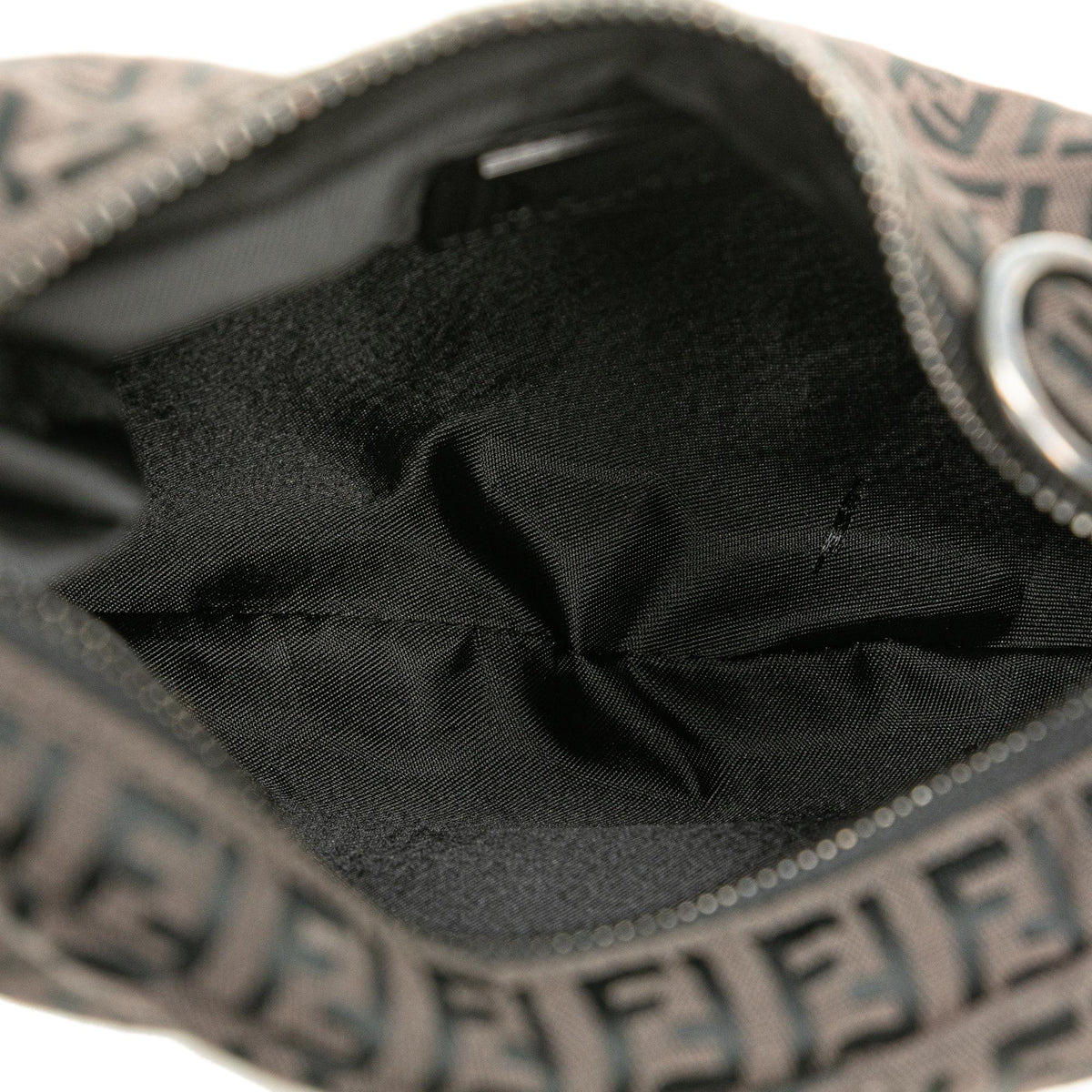 Fendi Zucchino Canvas Oyster Shoulder Bag (SHG-MyLE1w) Rovelle Bags
