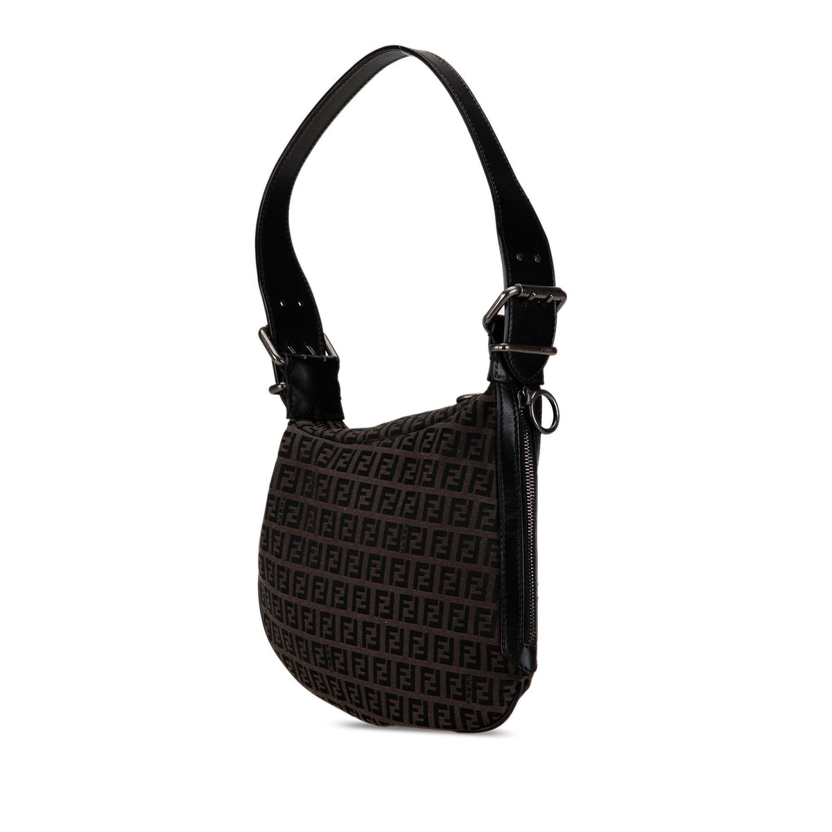 Fendi Zucchino Canvas Oyster Shoulder Bag (SHG-MyLE1w) Rovelle Bags