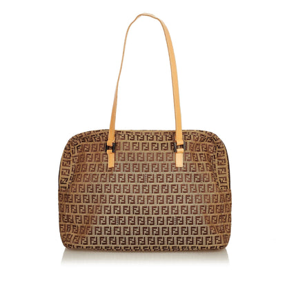 Fendi Zucchino Canvas Shoulder Bag (SHG-25645) Rovelle Bags