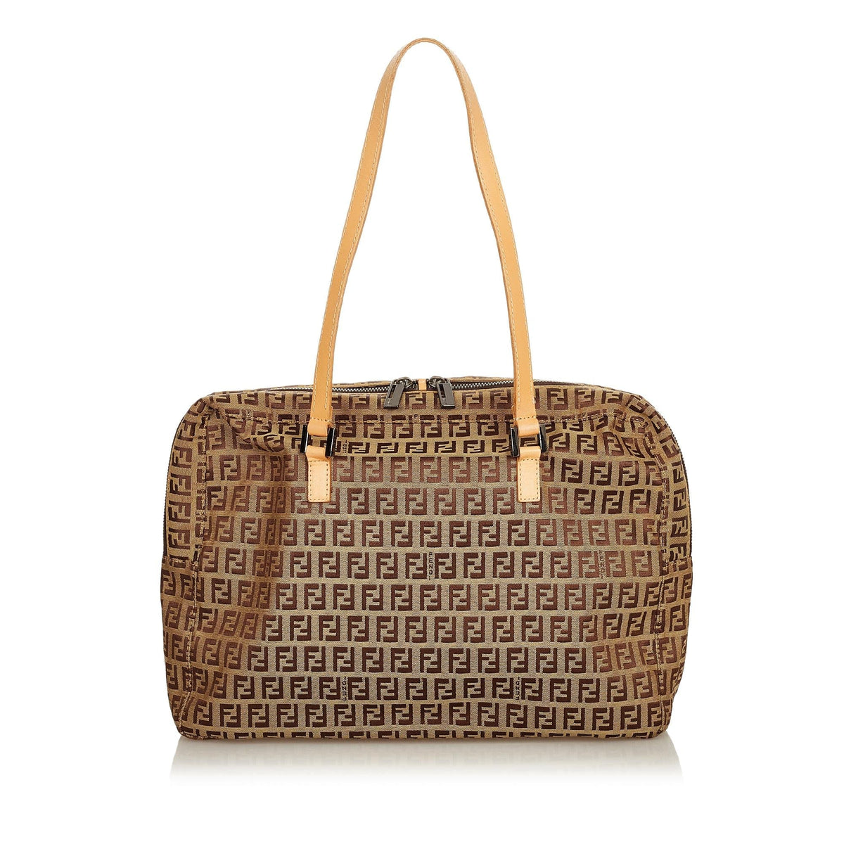 Fendi Zucchino Canvas Shoulder Bag (SHG-25645) Rovelle Bags