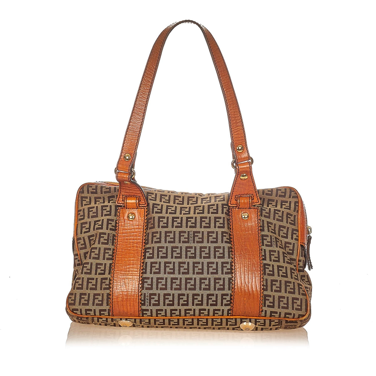 Fendi Zucchino Canvas Shoulder Bag (SHG-26037) Rovelle Bags
