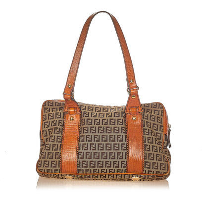 Fendi Zucchino Canvas Shoulder Bag (SHG-26037) Rovelle Bags
