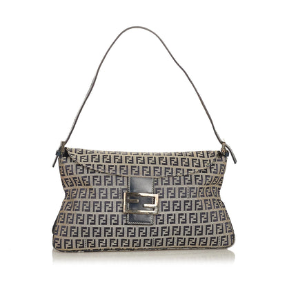 Fendi Zucchino Canvas Shoulder Bag (SHG-26235) Rovelle Bags