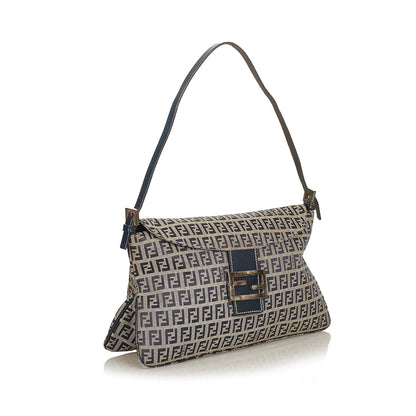 Fendi Zucchino Canvas Shoulder Bag (SHG-26235) Rovelle Bags