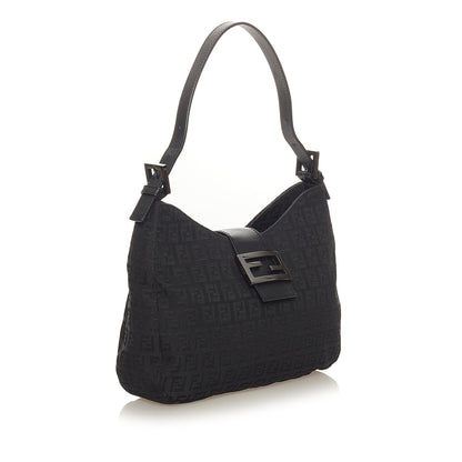 Fendi Zucchino Canvas Shoulder Bag (SHG-27368) Rovelle Bags