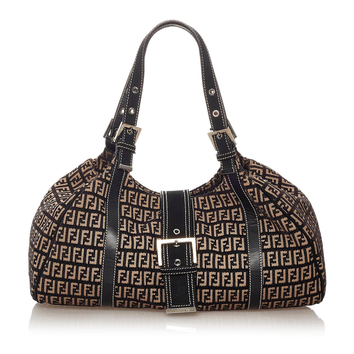 Fendi Zucchino Canvas Shoulder Bag (SHG-27820) Rovelle Bags