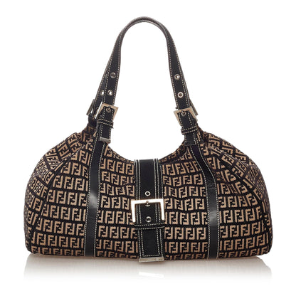 Fendi Zucchino Canvas Shoulder Bag (SHG-27820) Rovelle Bags