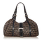 Fendi Zucchino Canvas Shoulder Bag (SHG-27820) Rovelle Bags
