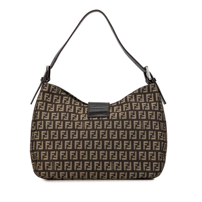 Fendi Zucchino Canvas Shoulder Bag (SHG-P7VQCL) Rovelle Bags
