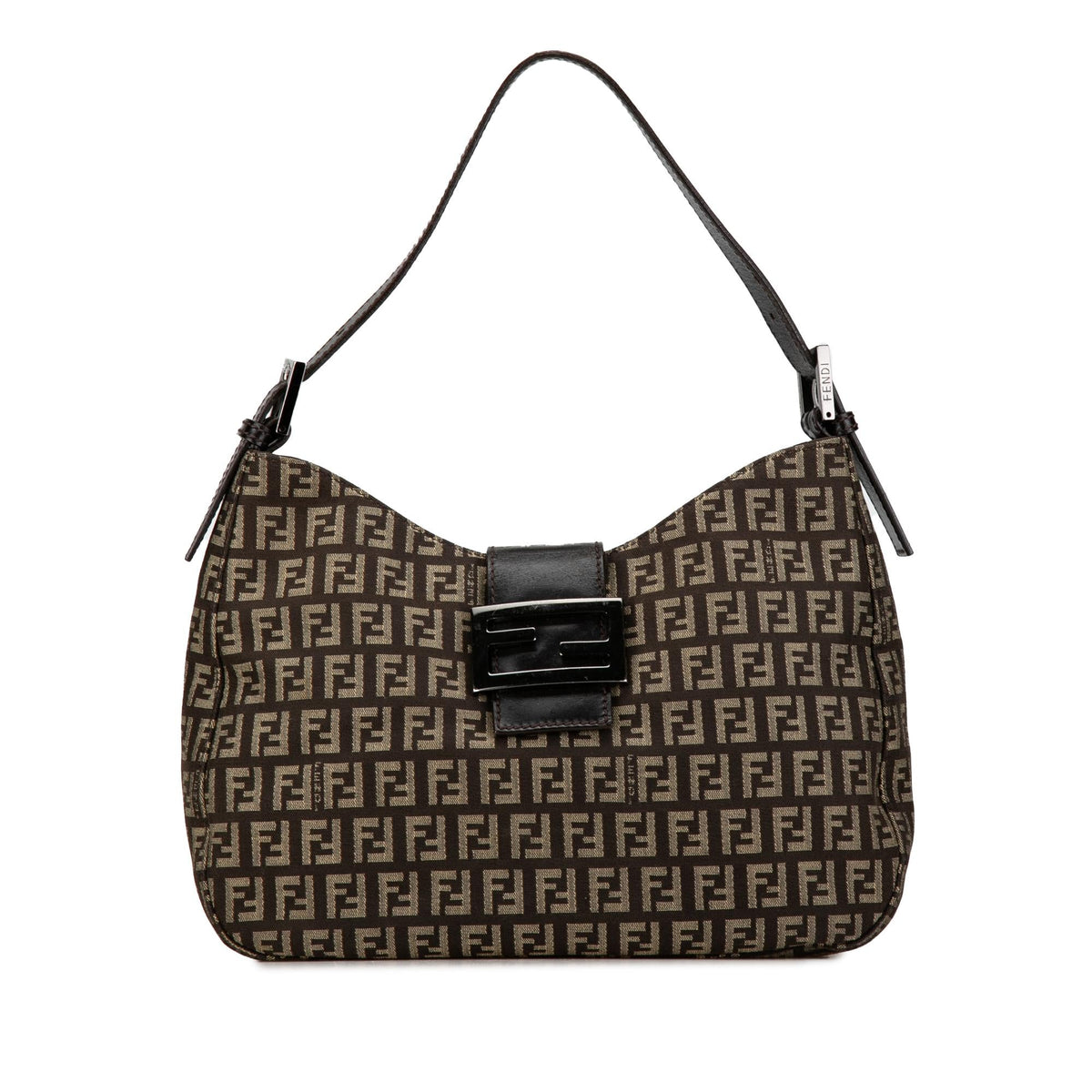 Fendi Zucchino Canvas Shoulder Bag (SHG-P7VQCL) Rovelle Bags