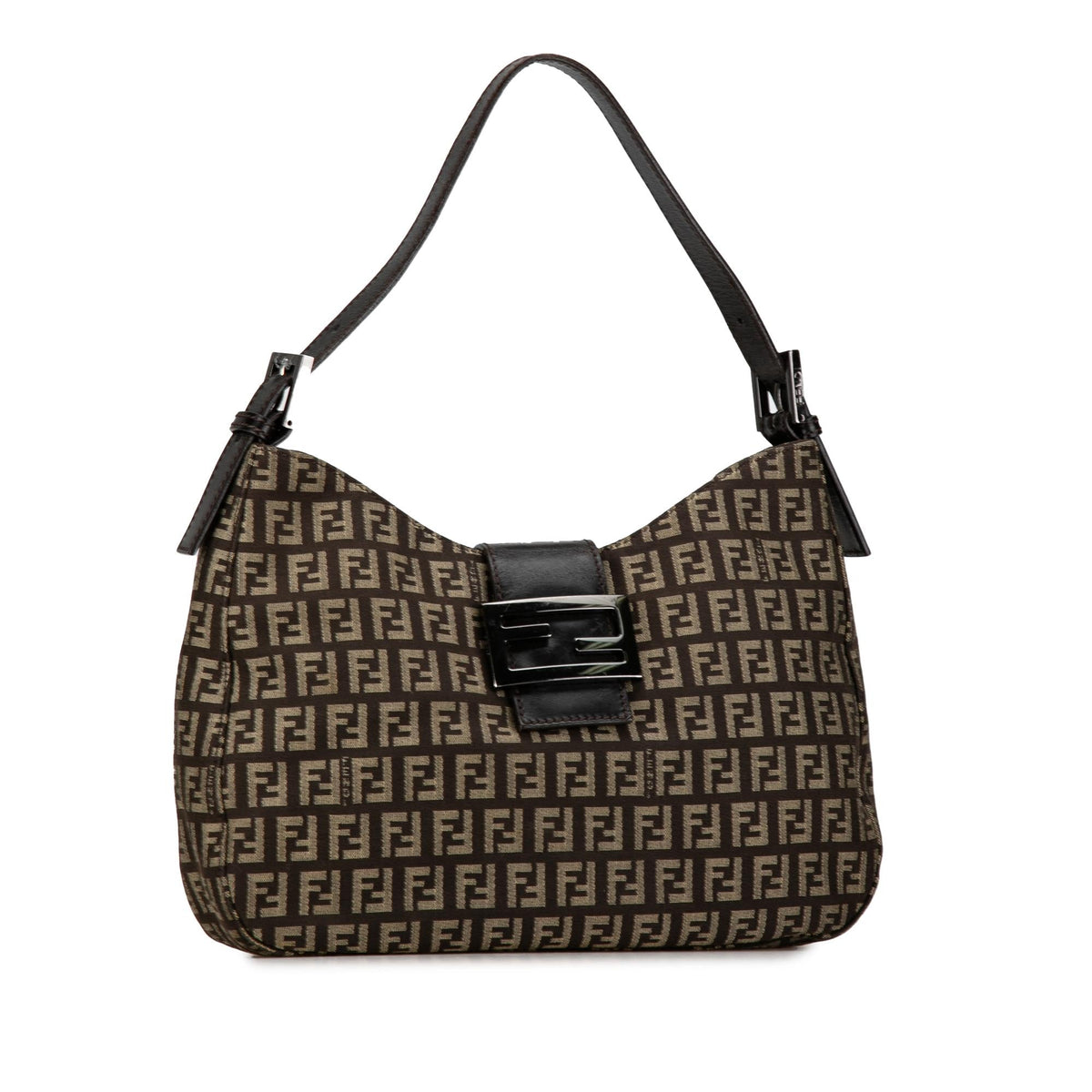 Fendi Zucchino Canvas Shoulder Bag (SHG-P7VQCL) Rovelle Bags