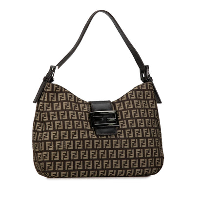 Fendi Zucchino Canvas Shoulder Bag (SHG-P7VQCL) Rovelle Bags
