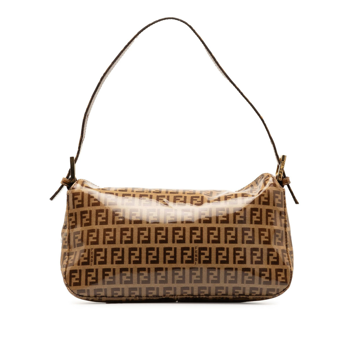 Fendi Zucchino Crystal Double Flap Shoulder Bag (SHG-wzAbEZ) Rovelle Bags