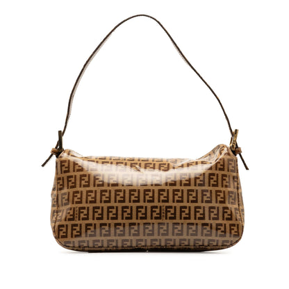 Fendi Zucchino Crystal Double Flap Shoulder Bag (SHG-wzAbEZ) Rovelle Bags