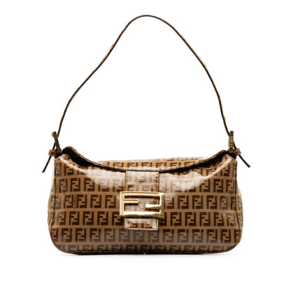 Fendi Zucchino Crystal Double Flap Shoulder Bag (SHG-wzAbEZ) Rovelle Bags