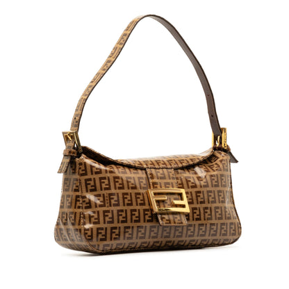 Fendi Zucchino Crystal Double Flap Shoulder Bag (SHG-wzAbEZ) Rovelle Bags