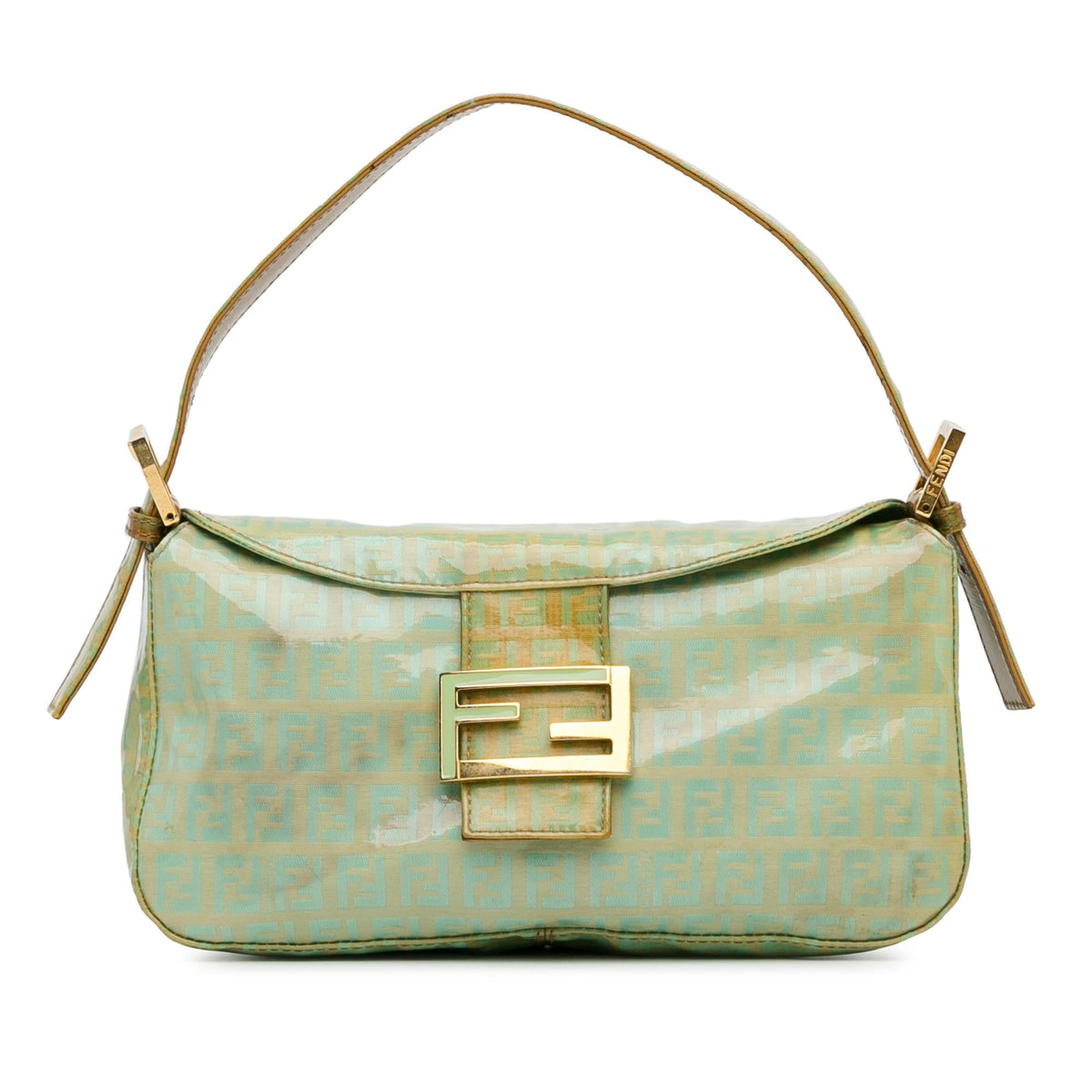 Fendi Zucchino Crystal Double Flap Shoulder Bag (SHG-OsinNf) Rovelle Bags