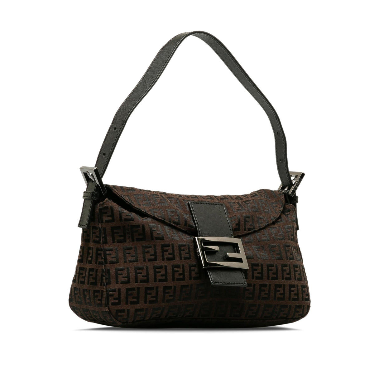 Fendi Zucchino Double Flap Baguette (SHG-WAc2kE) Rovelle Bags