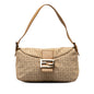 Fendi Zucchino Double Flap Baguette (SHG-v7ZGVv) Rovelle Bags