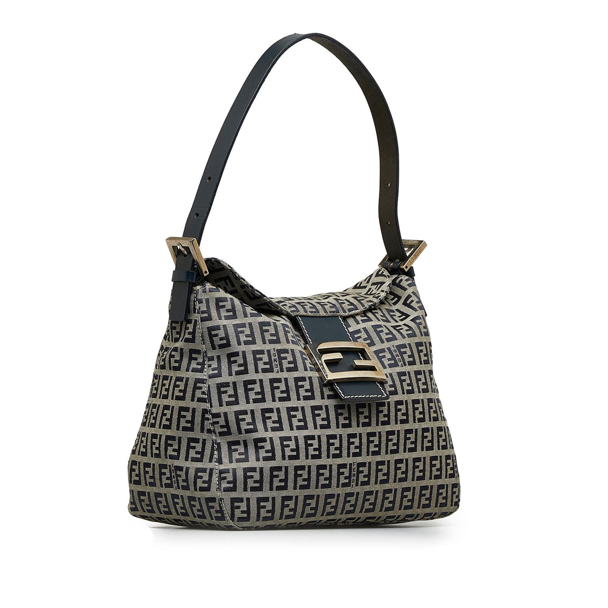 Fendi Zucchino Double Flap Shoulder Bag Rovelle Bags