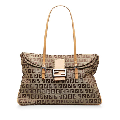 Fendi Zucchino Double Flap Tote (SHG-wgkC7B) Rovelle Bags