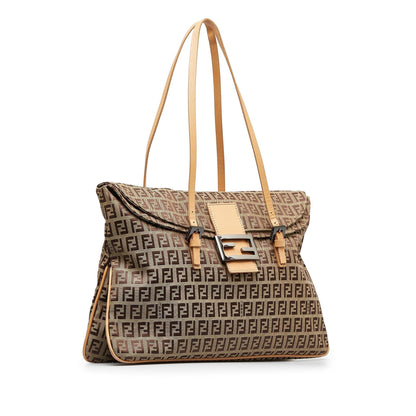 Fendi Zucchino Double Flap Tote (SHG-wgkC7B) Rovelle Bags