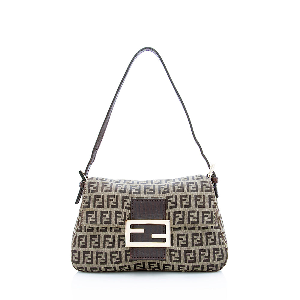 Fendi Zucchino Mini Baguette Bag (SHF-18855) Rovelle Bags