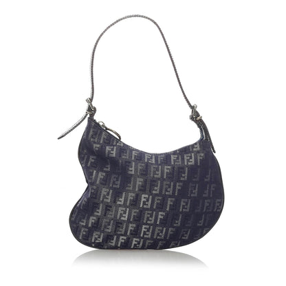 Fendi Zucchino Oyster Canvas Shoulder Bag (SHG-29702) Rovelle Bags