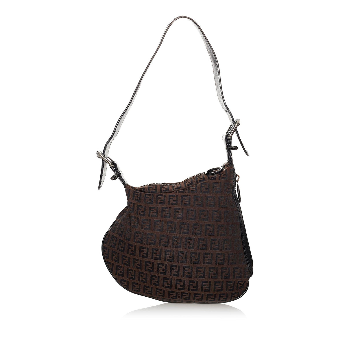 Fendi Zucchino Oyster Canvas Shoulder Bag (SHG-30243) Rovelle Bags