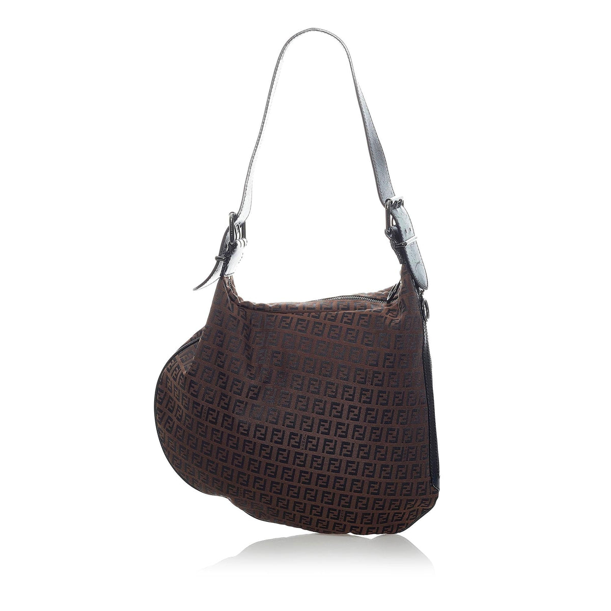 Fendi Zucchino Oyster Canvas Shoulder Bag (SHG-31334) Rovelle Bags