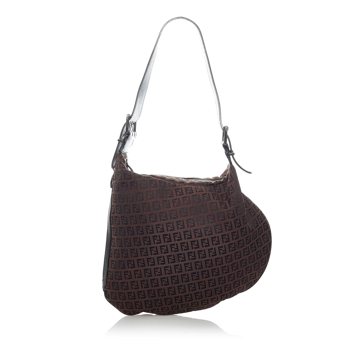 Fendi Zucchino Oyster Canvas Shoulder Bag (SHG-31334) Rovelle Bags
