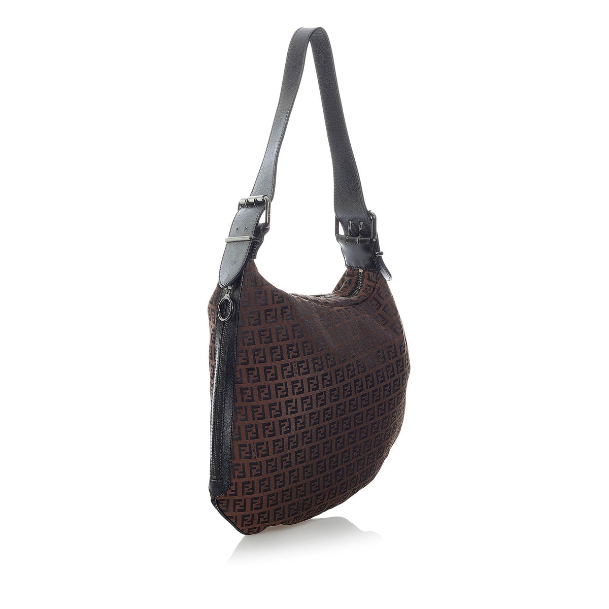 Fendi Zucchino Oyster Canvas Shoulder Bag (SHG-31334) Rovelle Bags