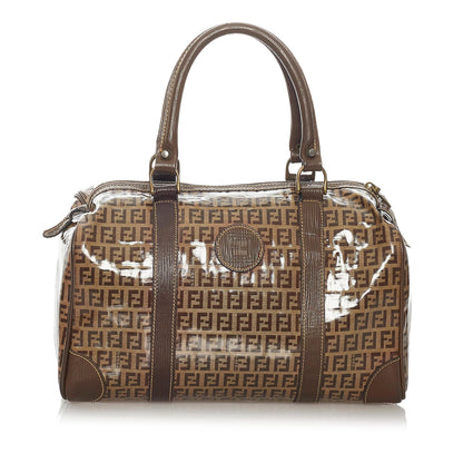 Fendi Zucchino Patent Leather Boston Bag (SHG-28254) Rovelle Bags