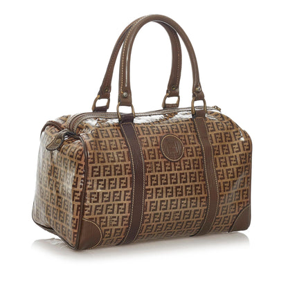 Fendi Zucchino Patent Leather Boston Bag (SHG-28254) Rovelle Bags