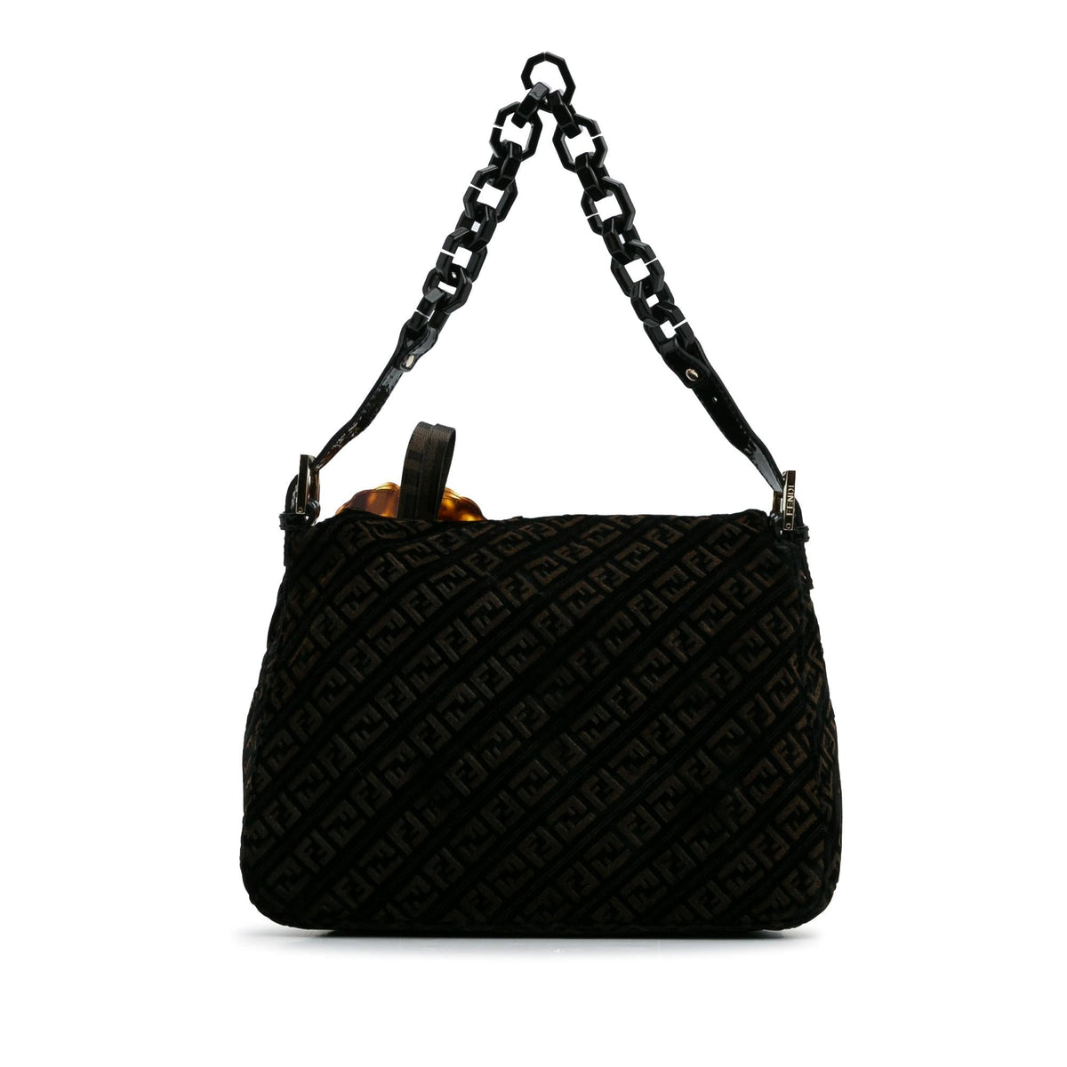 Fendi Zucchino Velvet Mamma Chain Shoulder Bag (SHG-c9W5EP) Rovelle Bags