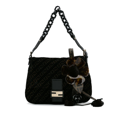 Fendi Zucchino Velvet Mamma Chain Shoulder Bag (SHG-c9W5EP) Rovelle Bags