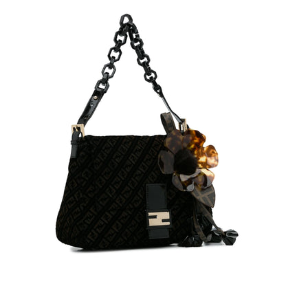 Fendi Zucchino Velvet Mamma Chain Shoulder Bag (SHG-c9W5EP) Rovelle Bags